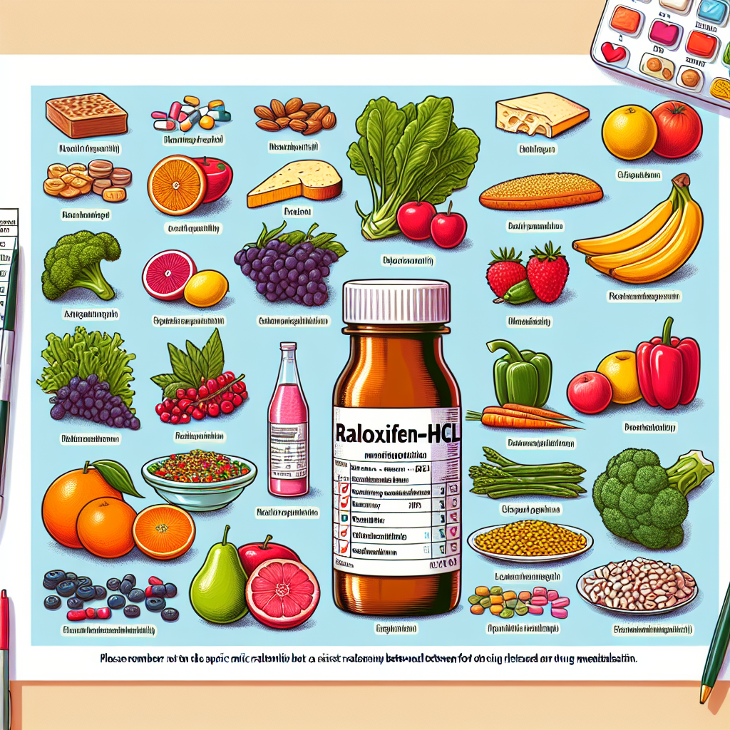 Qué alimentos facilitan el metabolismo de Raloxifen-HCl